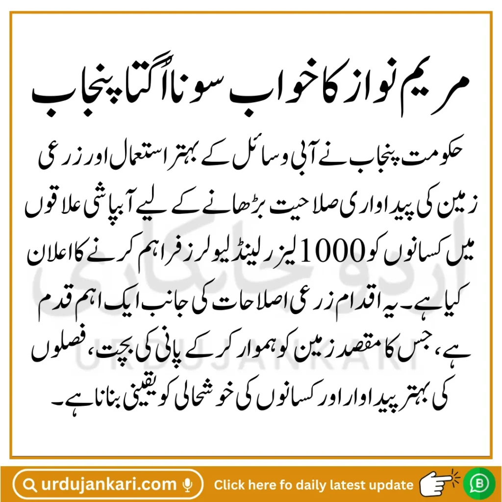 CM Punjab Laser Land Leveler Scheme 2025